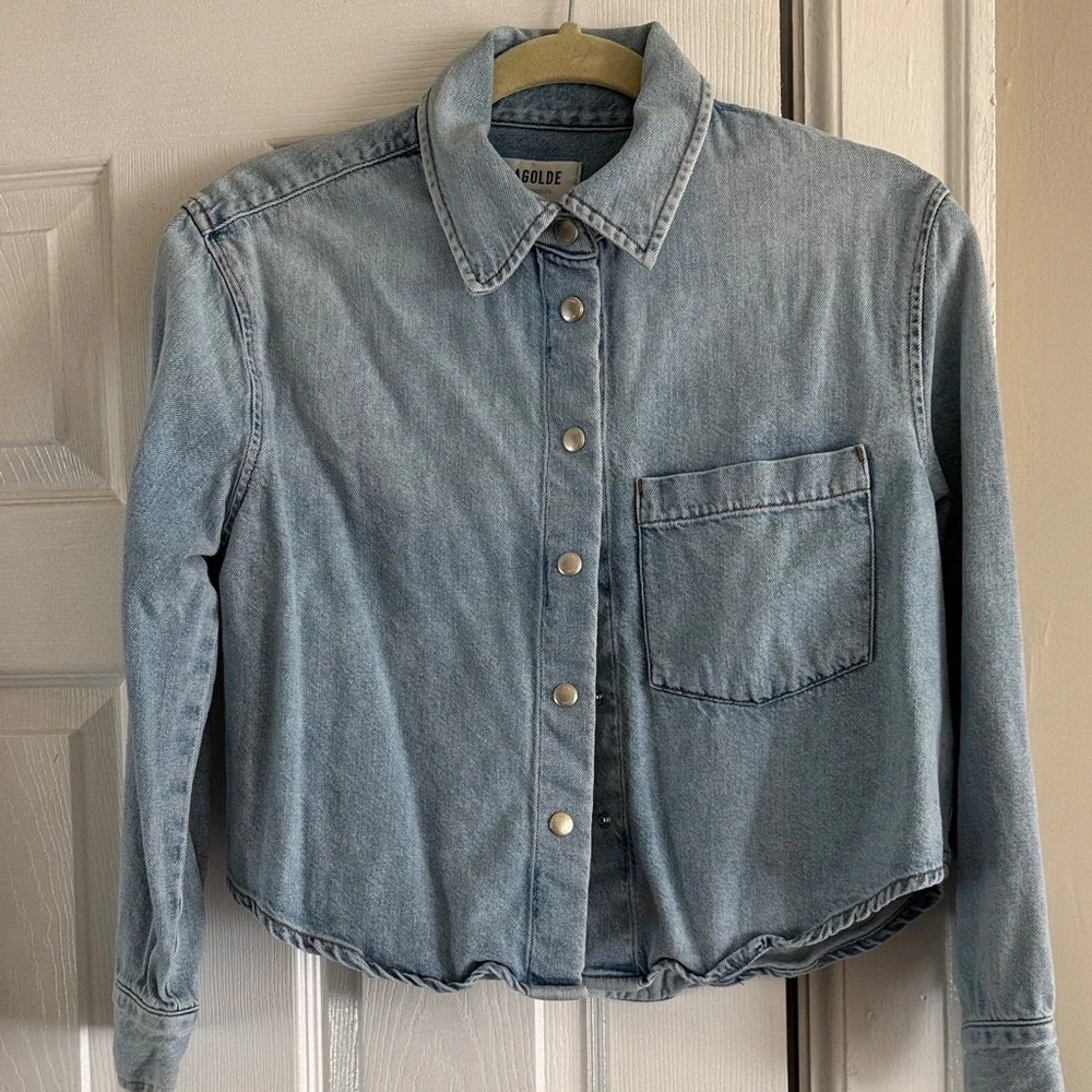 Agolde Light Blue Denim Shirt - Picture 1 of 3